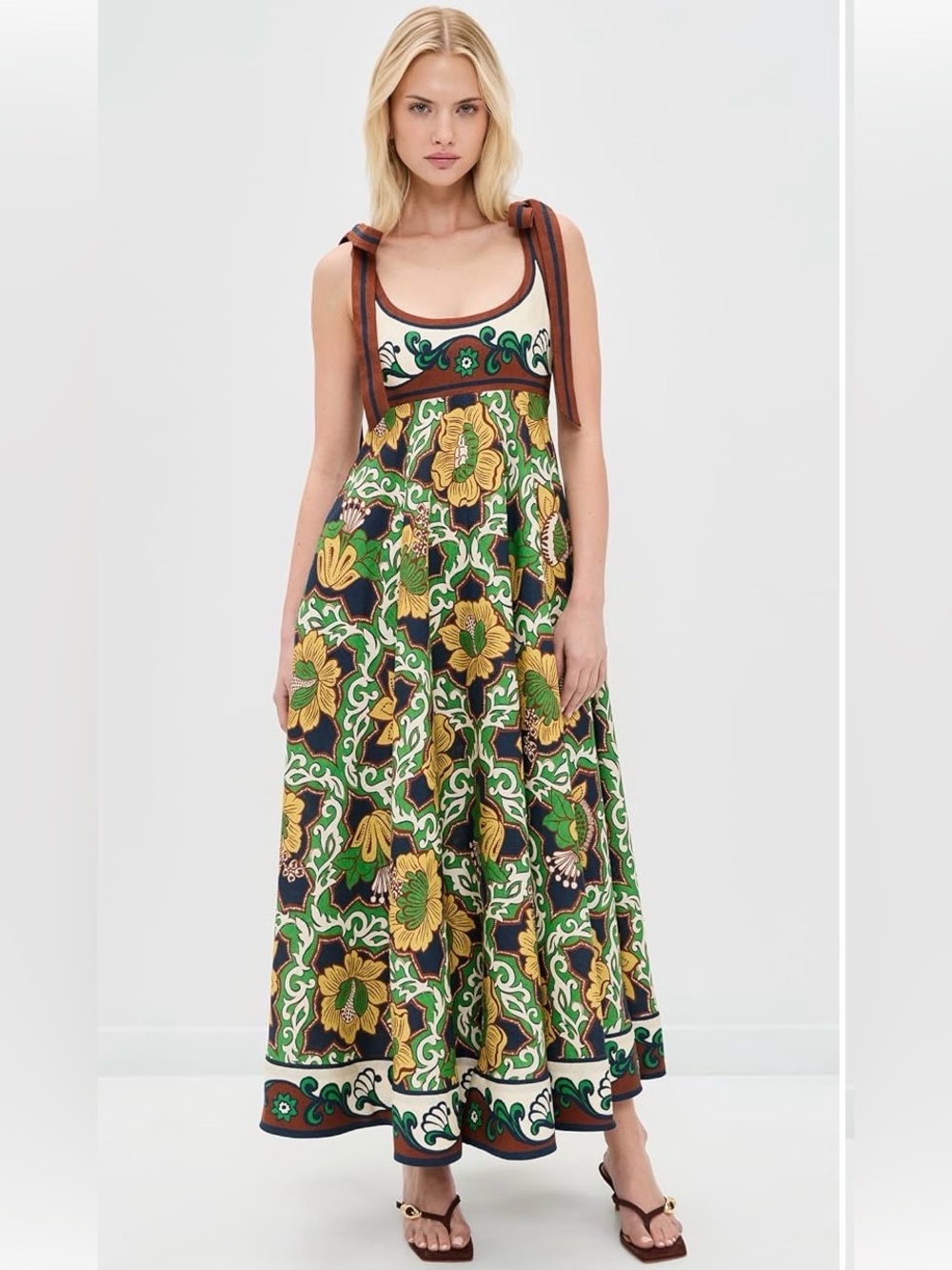 ALEMAIS Liana European Linen Midi Dress